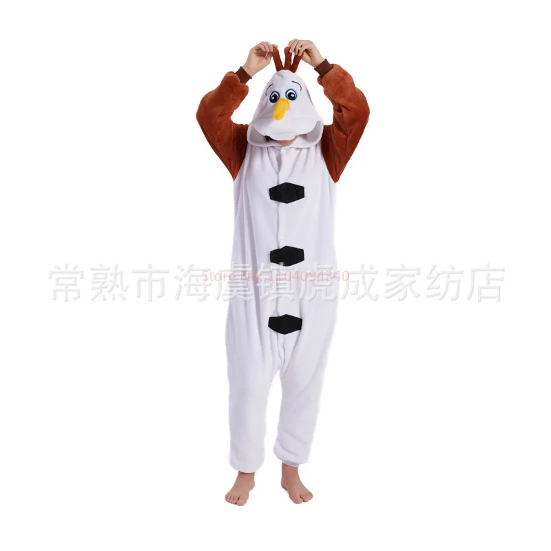 Лидер продаж костюм Диснея для косплея пижамы с изображением снеговика Холодное