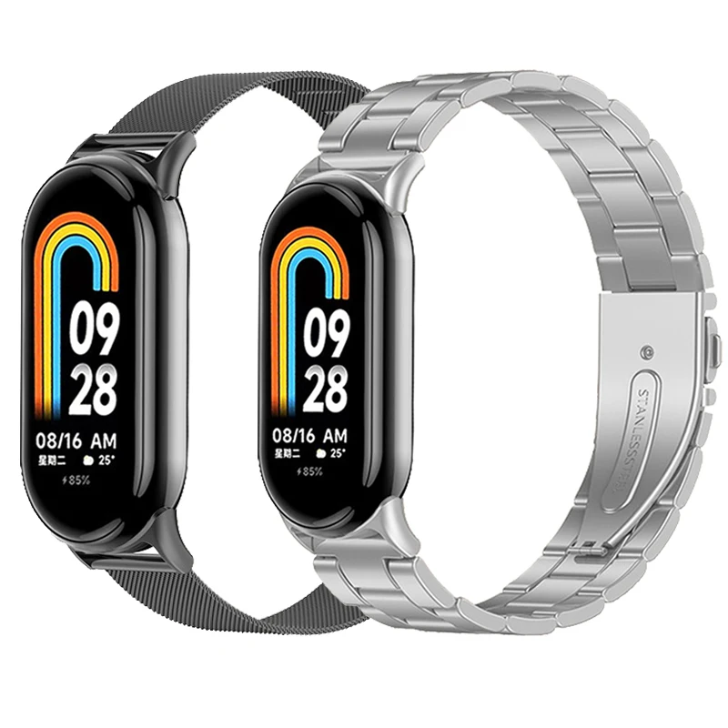 

Metal bracelet for Mi Band 8 Smartband Stainless Steel Strap for Xiaomi miband 8 NFC Wristband Correa for miband 8 Watchband