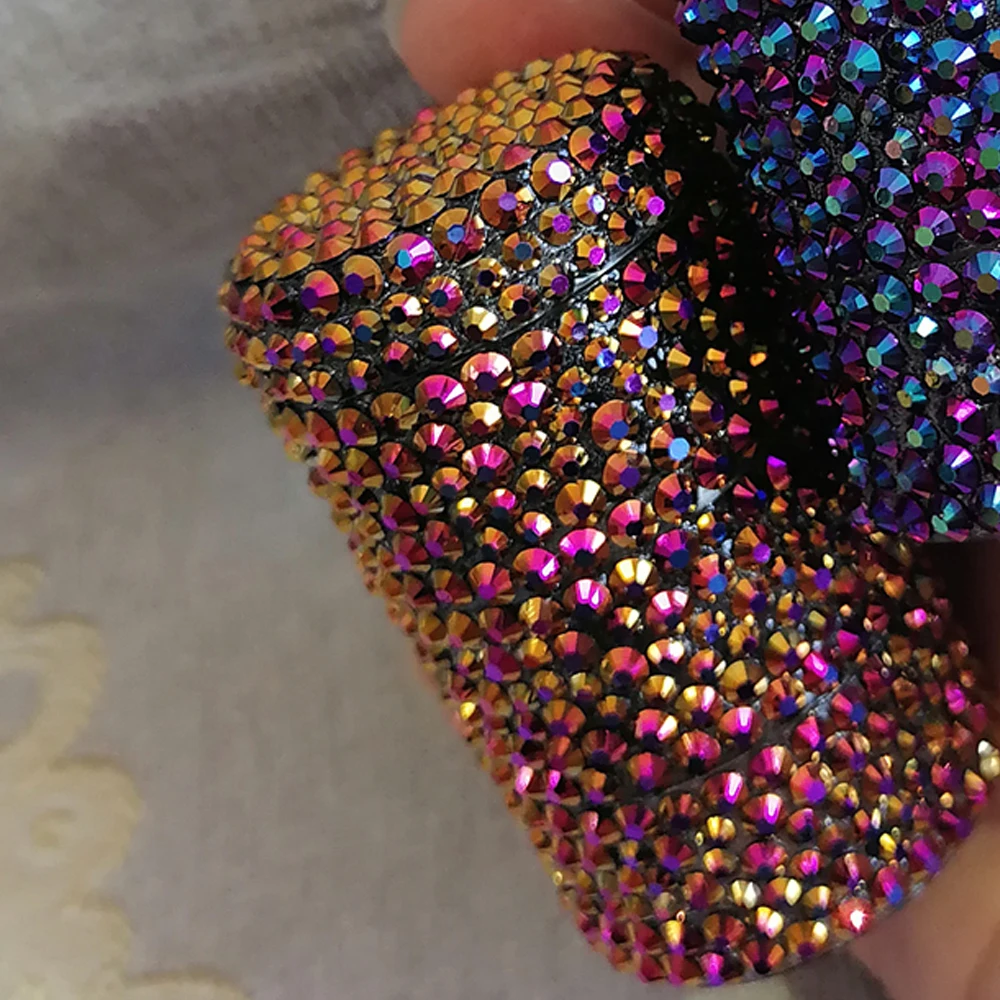 AB Blue Bling Стразы ручной работы роскошные прозрачные пластиковые ювелирные изделия