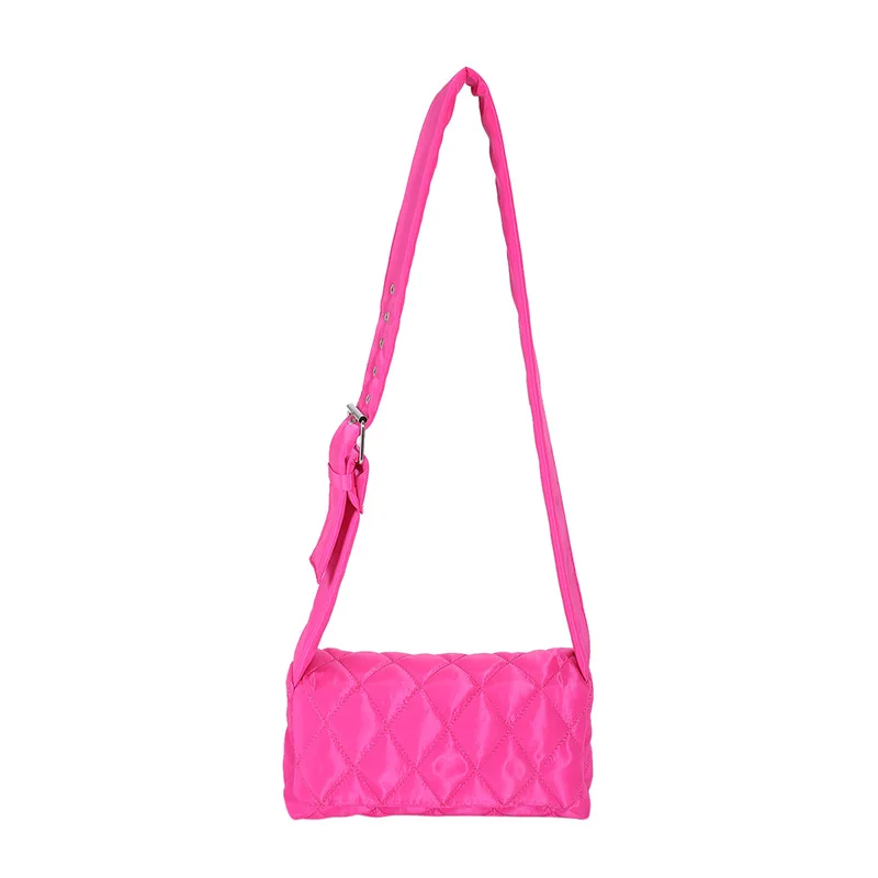 Casual Lingge Quilted Women Shoulder Bags Designer Nylon Padded Crossbody Bag Down Cotton Messenger Bag Small Flap Female Purses
