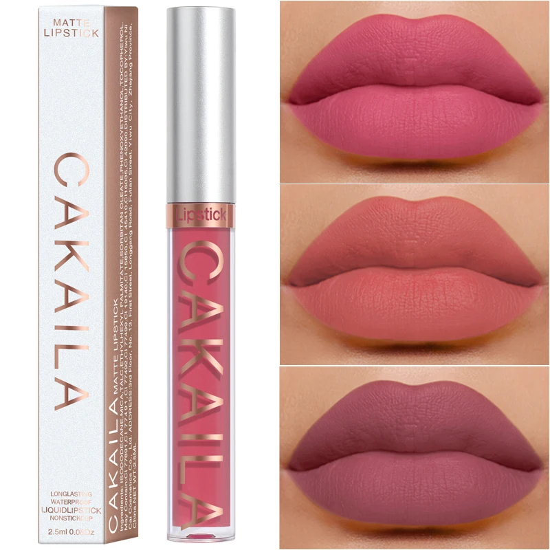

18 Colors Matte Nude Lip Gloss Waterproof Non-stick Cup Liquid Lipsticks Long Lasting Velvet Lip Tint Pigment Makeup Cosmetic