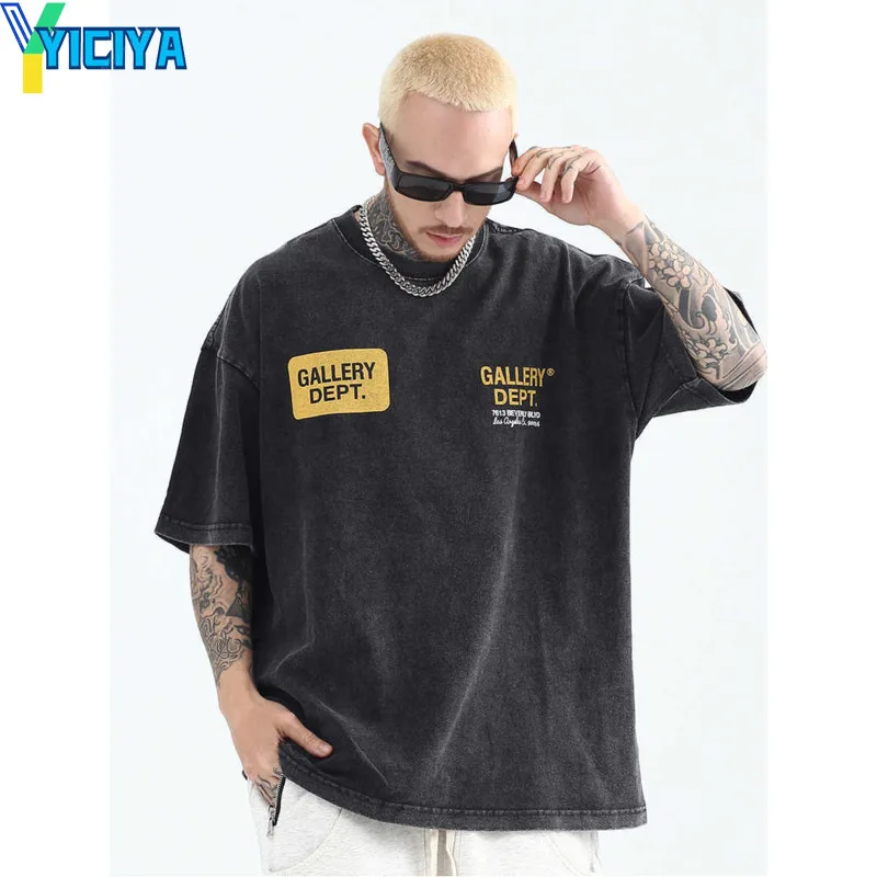 

YICIYA 2022 American Retro Men And Women's Short Sleeved T-shirt Summer Loose Version Tide Ins Harajuku Half Sleeved Y2k Clothes