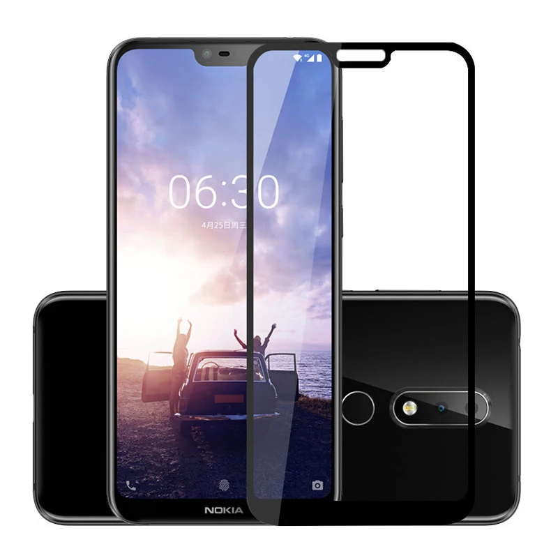 9D Coverage Screen Protector for Nokia 6 5 3 2 1  Tempered Glass for Nokia 8 All Glue Protective Glass for Nokia 7 Plus