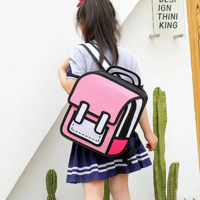 2022 New Children Cartoon Backpack Back To School DIY Schoolbag Outdoor Portable Backpack for Girl Boy Hot