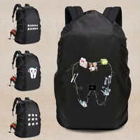 travel backpack rain cover waterproof teeth pattern shoulder bag 20l 70l outdoor camping hiking portable foldable protect case