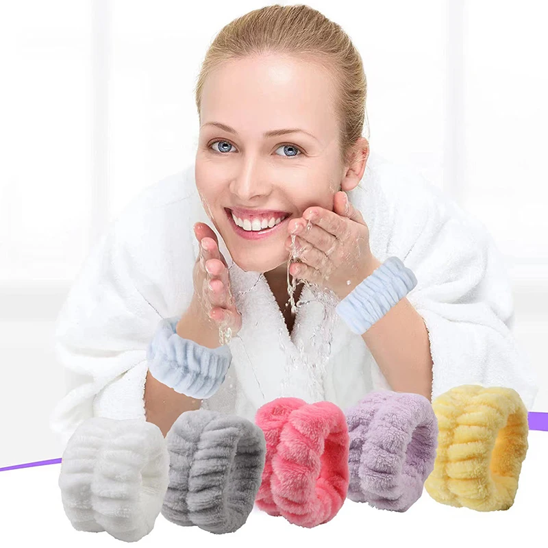 

2 шт. одна пара ремней для мытья на запястье, поглощающий влагу спортивный браслет для протирания пота, повязка для волос, повязка на запястье