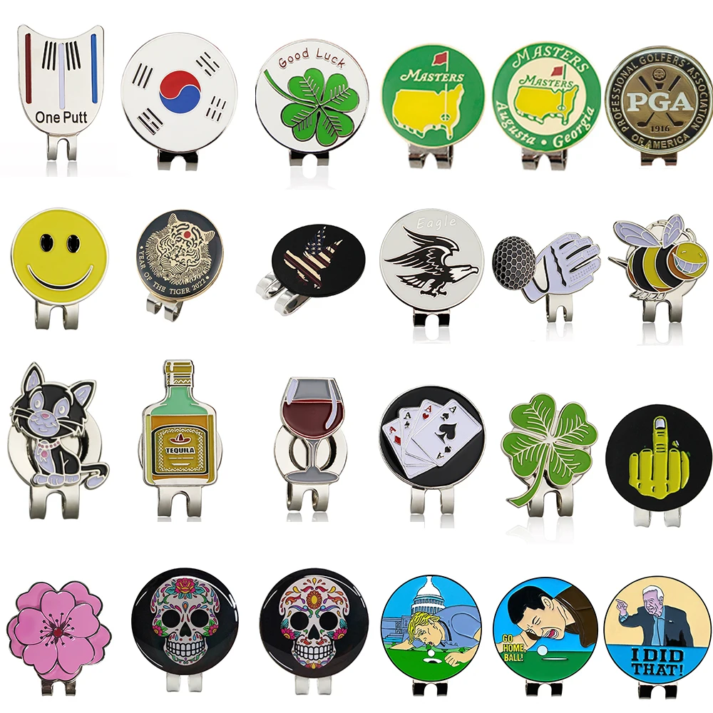 Marker Hat Clip With Magnet Ball Mark One Putt Golf Putting Alignment Aiming Cap Clips Drop Ship
