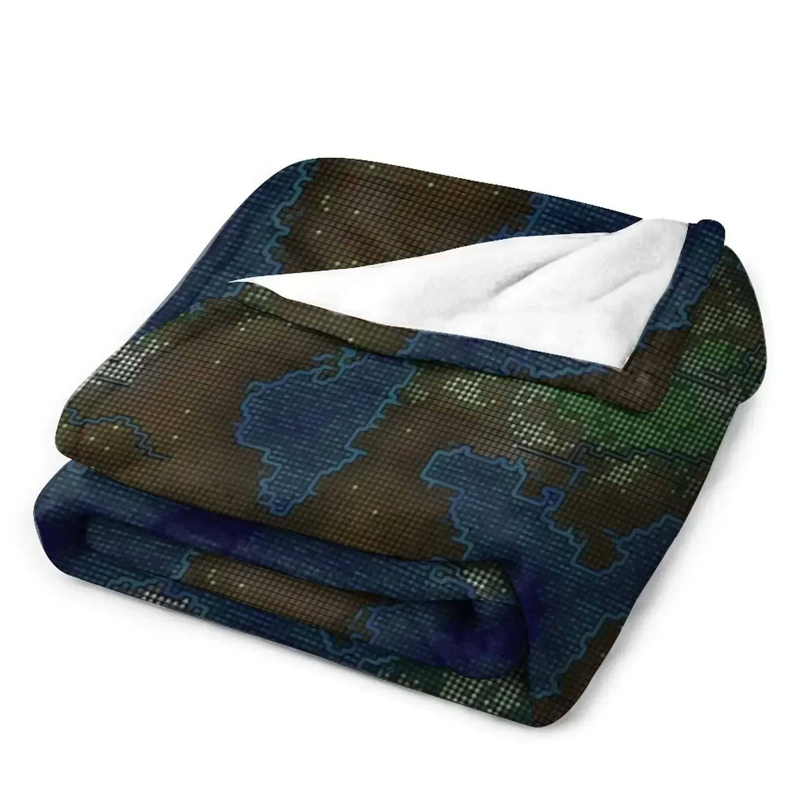 Плед Dwarf Fortress World in Super Ultra 4K HD ASCII модное летнее гигантское одеяло для дивана