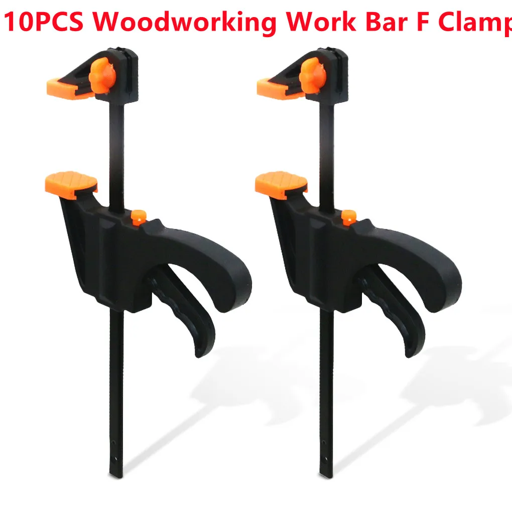

2/3/5/10PCS 4 inch Spreader Work Bar Clamp F Clamp Gadget Tool DIY Hand Speed Squeeze Quick Ratchet Release Clip Kit
