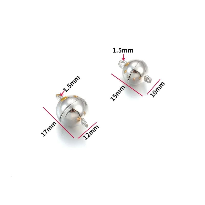 3 пары 10/12 мм круглые магнитные разъемы застежки подвески торцевая крышка для