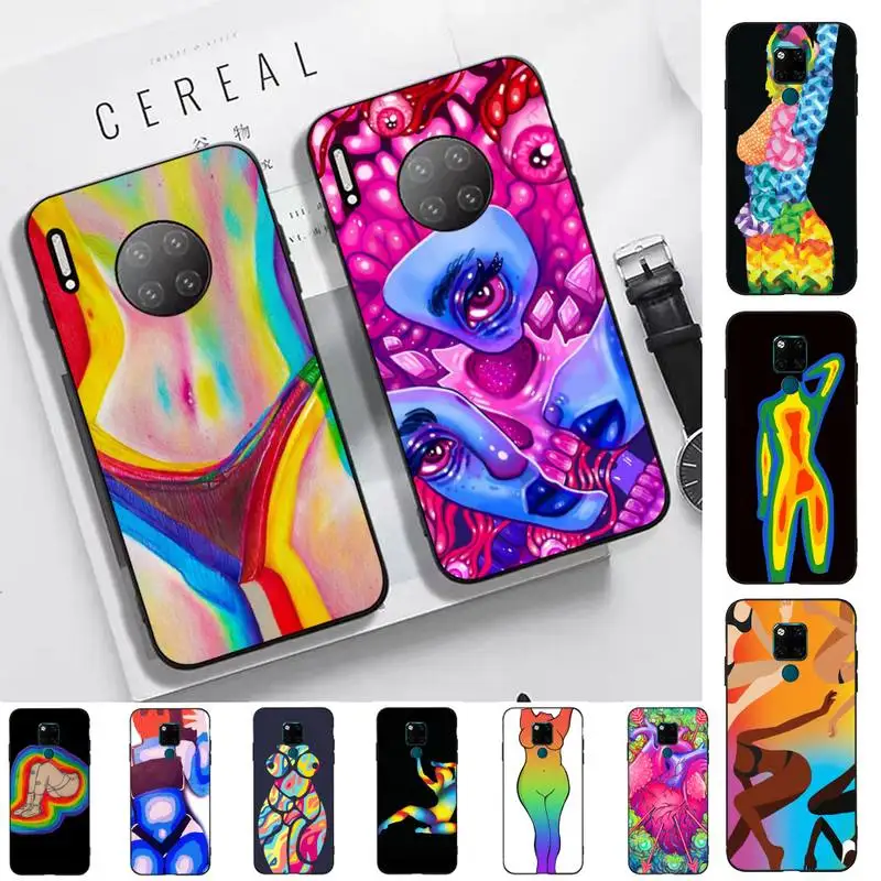 

Rainbow Body Phone Case for Huawei Mate 20 10 9 40 30 lite pro X Nova 2 3i 7se