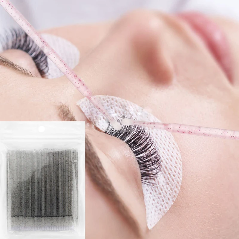 

100PCS/Lot Disposable Eyelash Brushes Swab Microbrushes Eyelash Extension Tools Individual Eyelashes Removing Tools Applicators