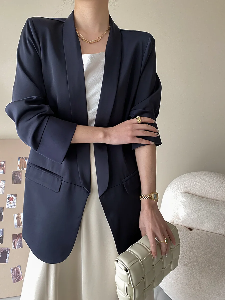 

Модные двубортные блейзеры DASSWEI, пальто, винтажная Женская офисная одежда для работы, женская верхняя одежда с длинным рукавом, весенние шик...