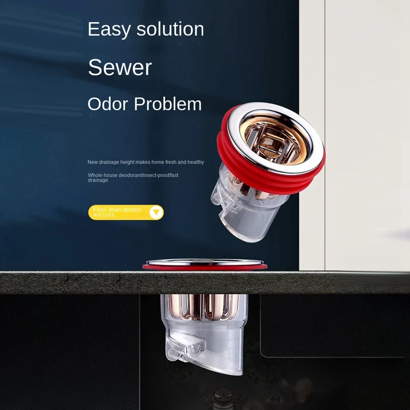 Сливной сердечник для пола защита от запаха сливная пробка душа насекомых