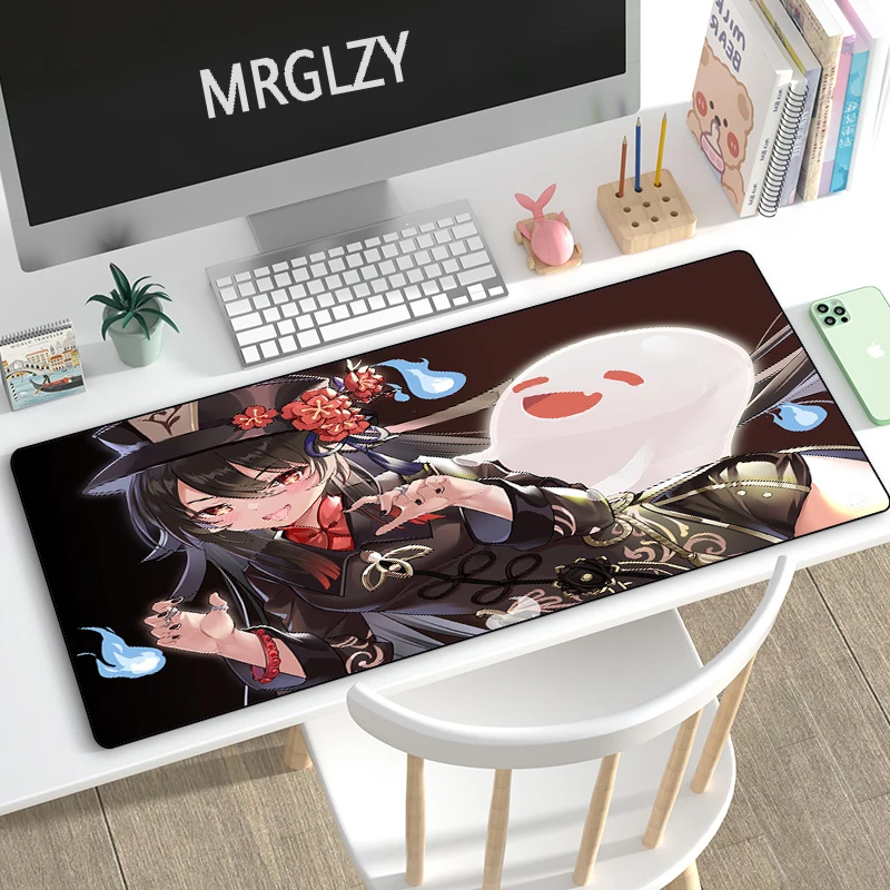 

MRGLZY XXL Genshin ударный коврик для мыши для геймеров с аниме сексуальной девушкой HUTAO большой Настольный коврик компьютерные игровые периферийные аксессуары коврики для мыши