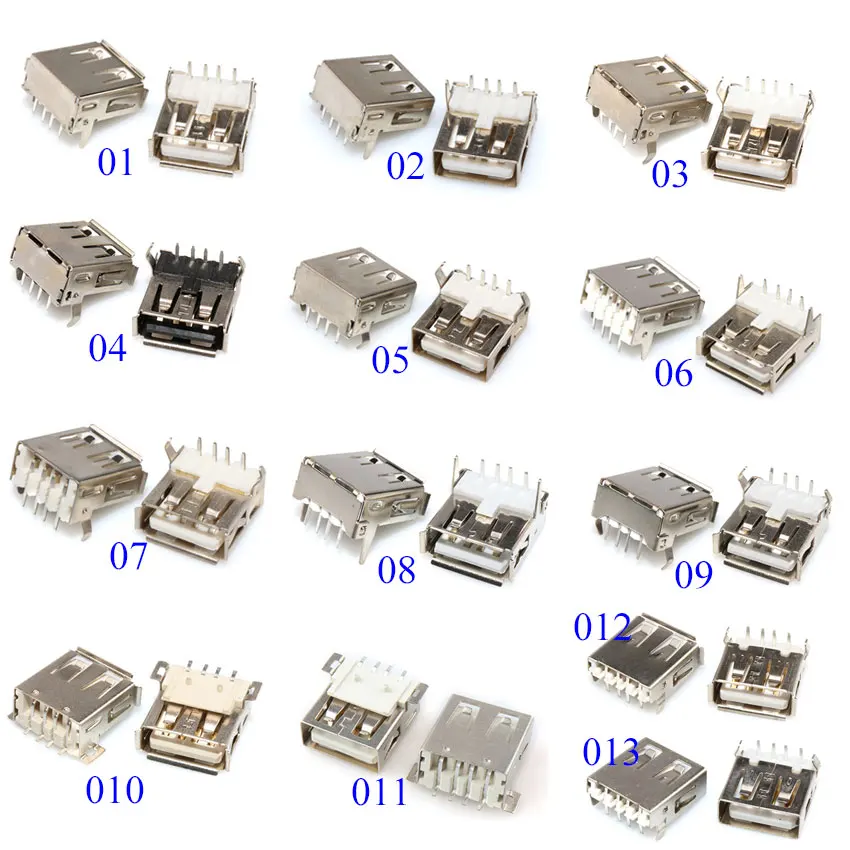

10 шт., 4 контакта USB 2,0 4 P