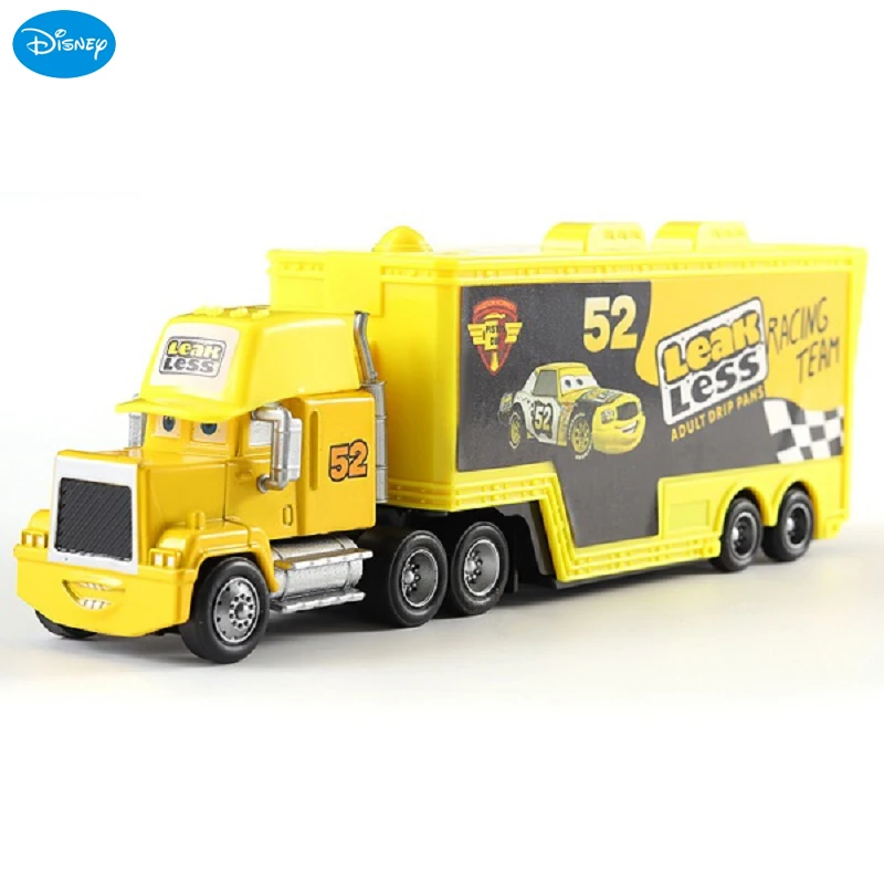 

Disney Pixar Car 3 Lightning McQueen Jackson Storm No. 52 Yellow Cargo Truck 1:43 PVC Diecast Model Toy Boy Child Christmas Gift