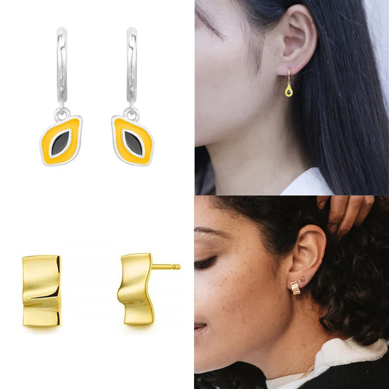 

Guarantee Stainless Steel Simple Hoop Earrings For Women Goldd Color Round Fashion Female Jewelry Wedding Gift