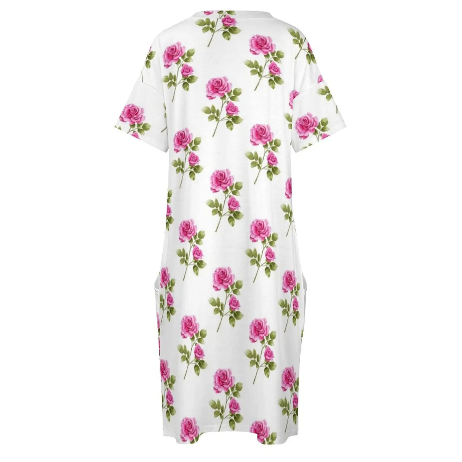 Женское платье из полиэстера и спандекса розового цвета