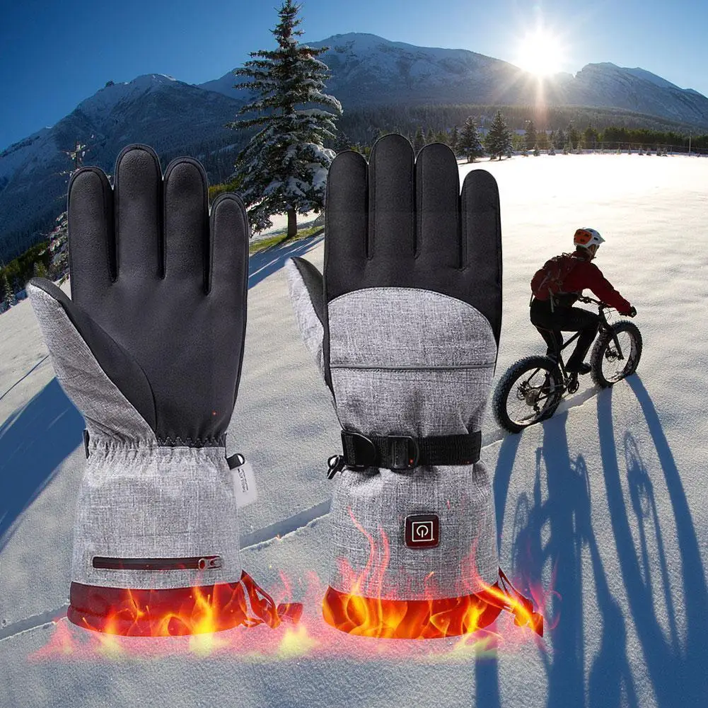

Electric Heated Gloves Outdoor Warm Cycling Motorcycle Mittens Gloves Skiing Powered Battery Women Men Windproof Waterproof E7b0