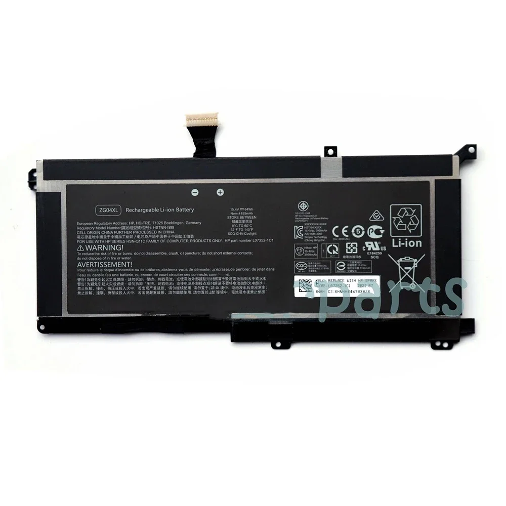 ZG04XL 15 4 В 64 Втч оригинальный аккумулятор для ноутбука HP EliteBook 1050 G1 HSTNN-IB8I L07045-855