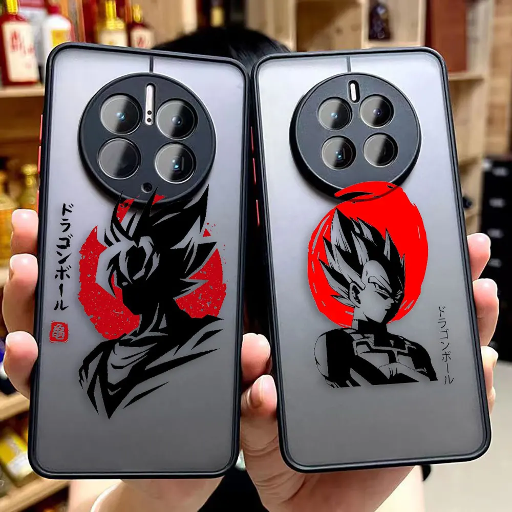 

Matte Phone Case for Huawei P50 P40 P30 P20 MATE 40 30 20 PRO PLUS Y7P Y8P Case Funda Coque Capa Shell Japan Anime S-Son G-Goku