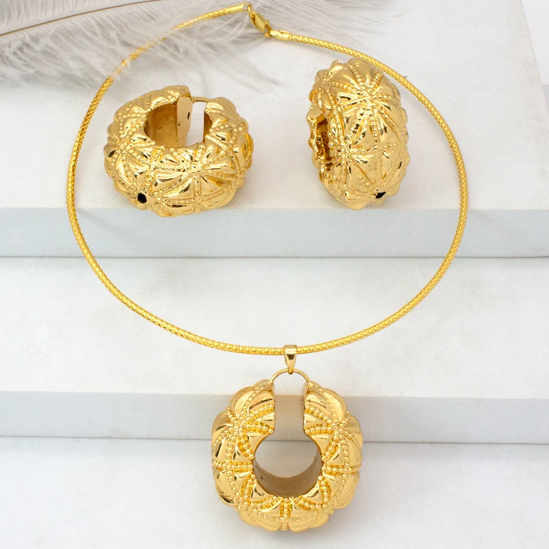 

Набор украшений для женщин Африканский Дубай золотые свадебные подарки колье серьги кулон наборы вечерние ринки свадьбы ювелирные изделия
