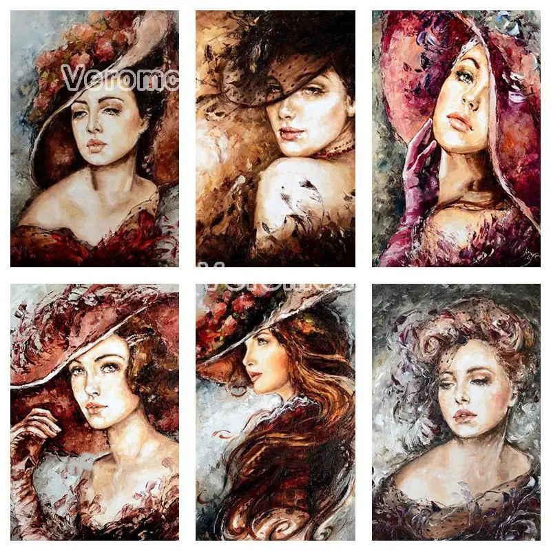 

5D Diy Diamond Painting Woman Figure Portrait Diamond Mosaic Full Drill Girl Beauty Picture Rhinestones Embroidery Home Decor