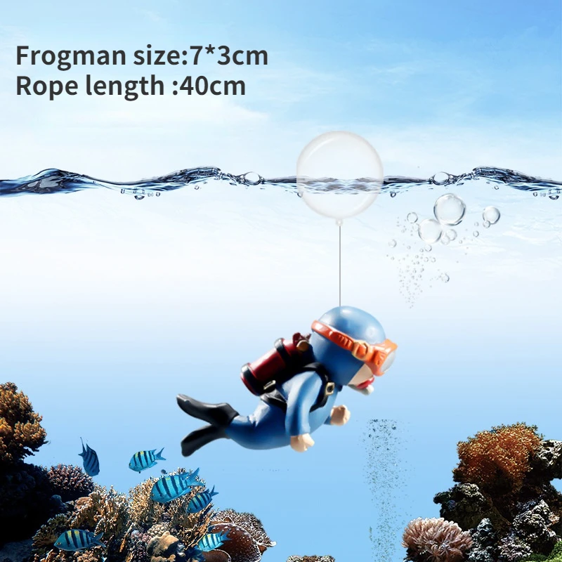 

1pcs Aquarium Accessories PVC Simulated Mini Diver Fish Tank Cute Aquarium Ornaments Interesting Floating Decoration