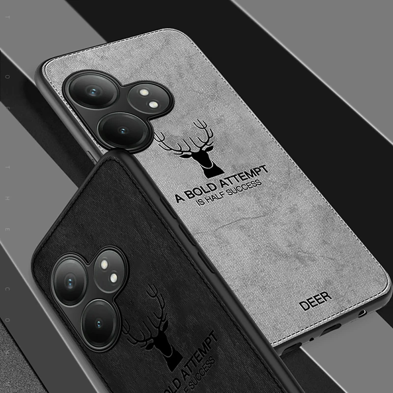 Чехол-накладка из мягкой ткани с рисунком оленя для Realme GT 6 T T6 Neo6 SE