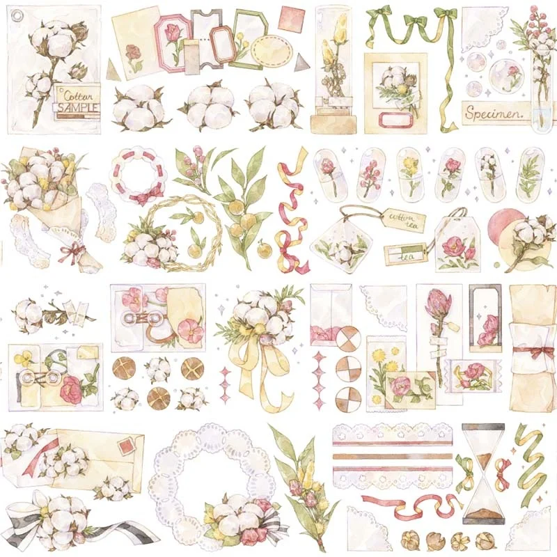 Рулон Васи-ленты для женского дневника и планера красивая декоративная наклейка