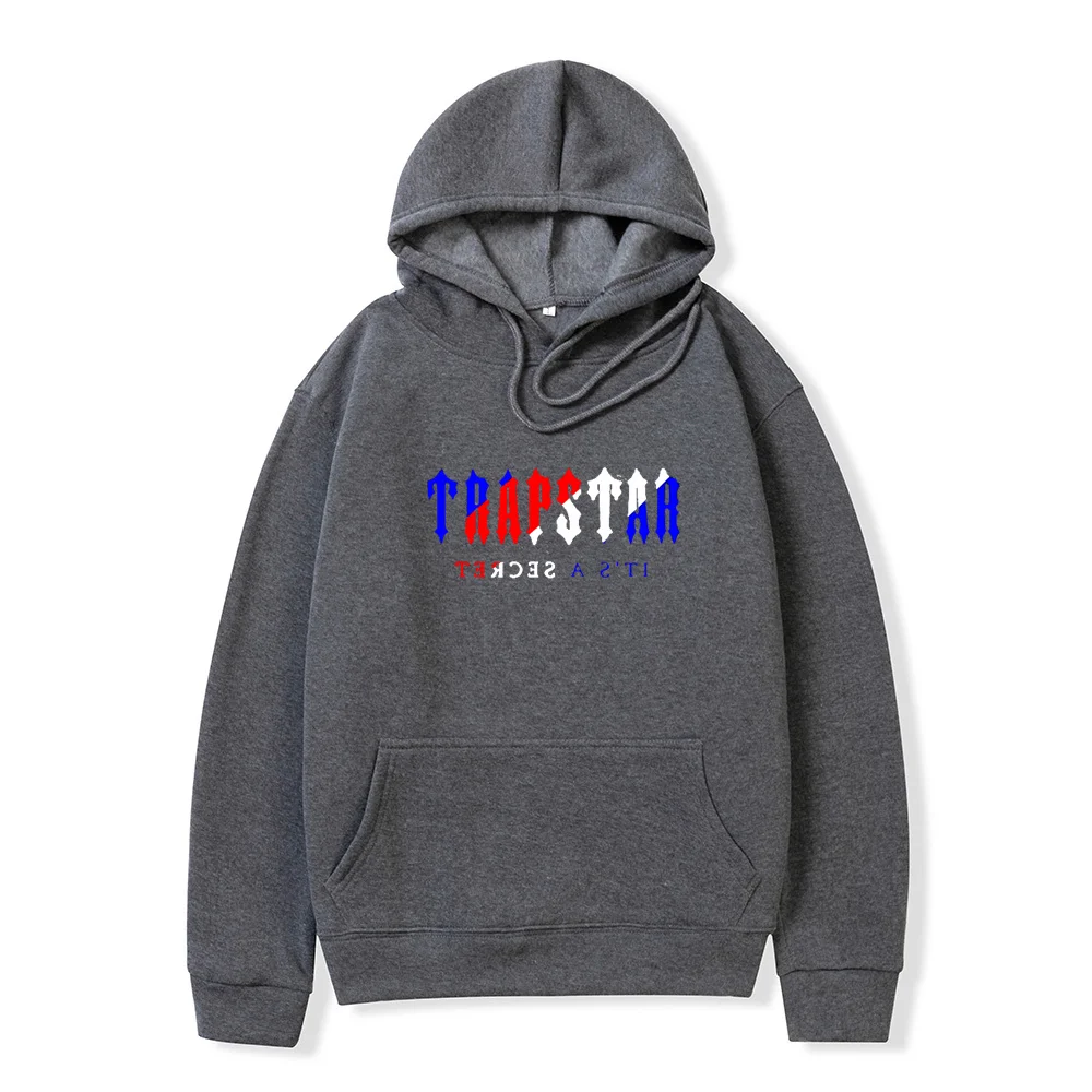 

Спортивная одежда от бренда TRAPSTAR, спортивная одежда с принтом для мужчин, теплая свободная толстовка с капюшоном, Толстовка для бега