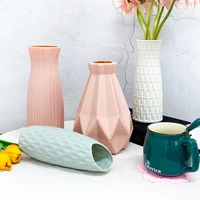 flower vase modern plastic flower pot home decor imitation ceramic vases flower basket for flower arrangements living room decor