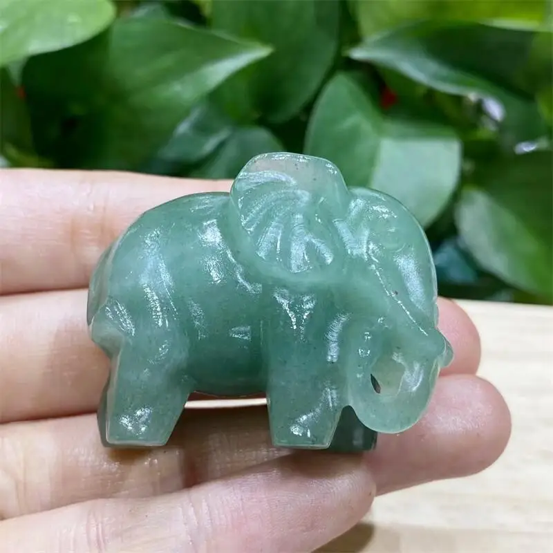 4 3 см натуральный зеленый авантюрин слон резьба исцеляющий драгоценный камень