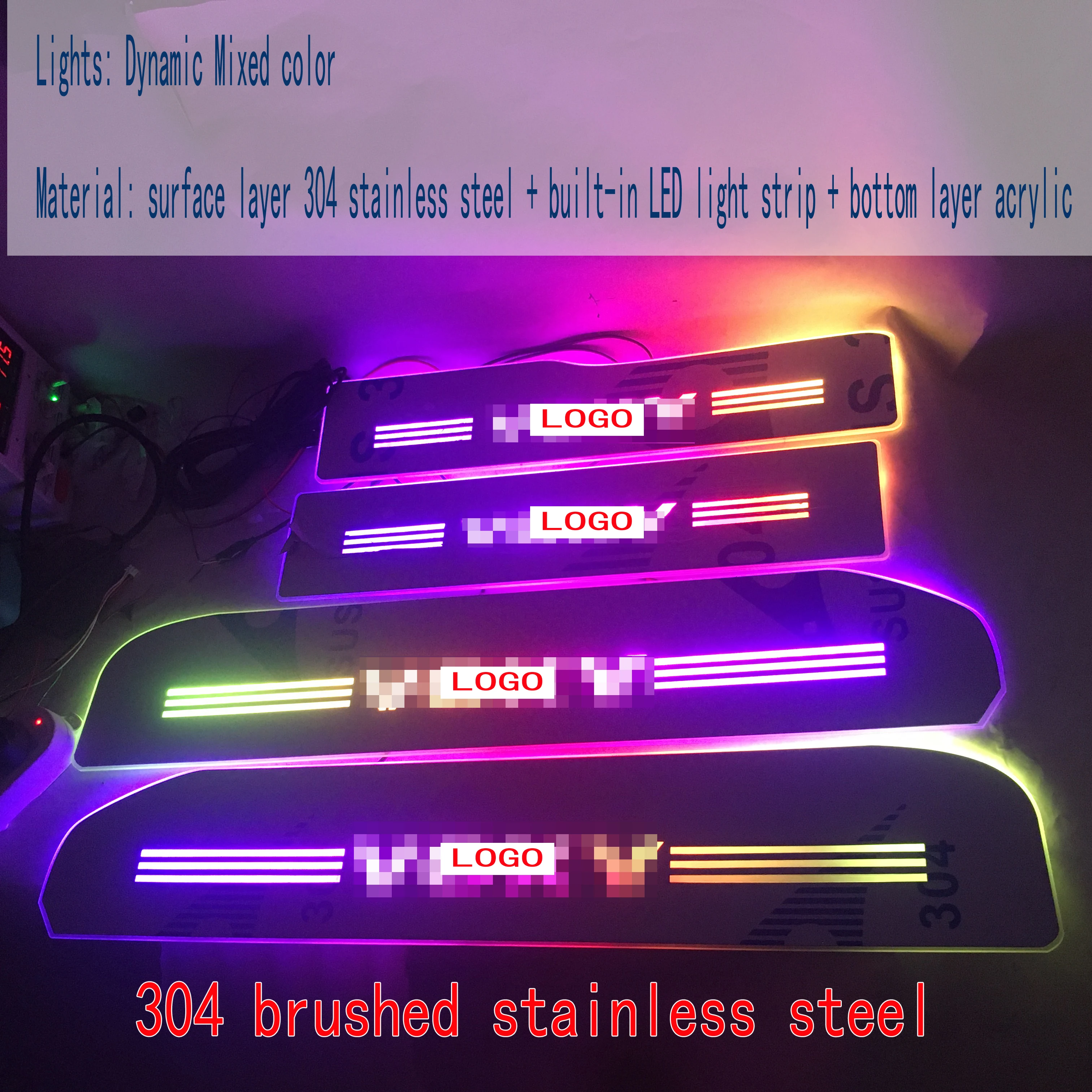 

Car Accessories For Toyota NOAH VOXY 70 2008-2013 LED dynamic Door Sill Scuff Plate Sills Protector Welcome Pedal Cover Moul