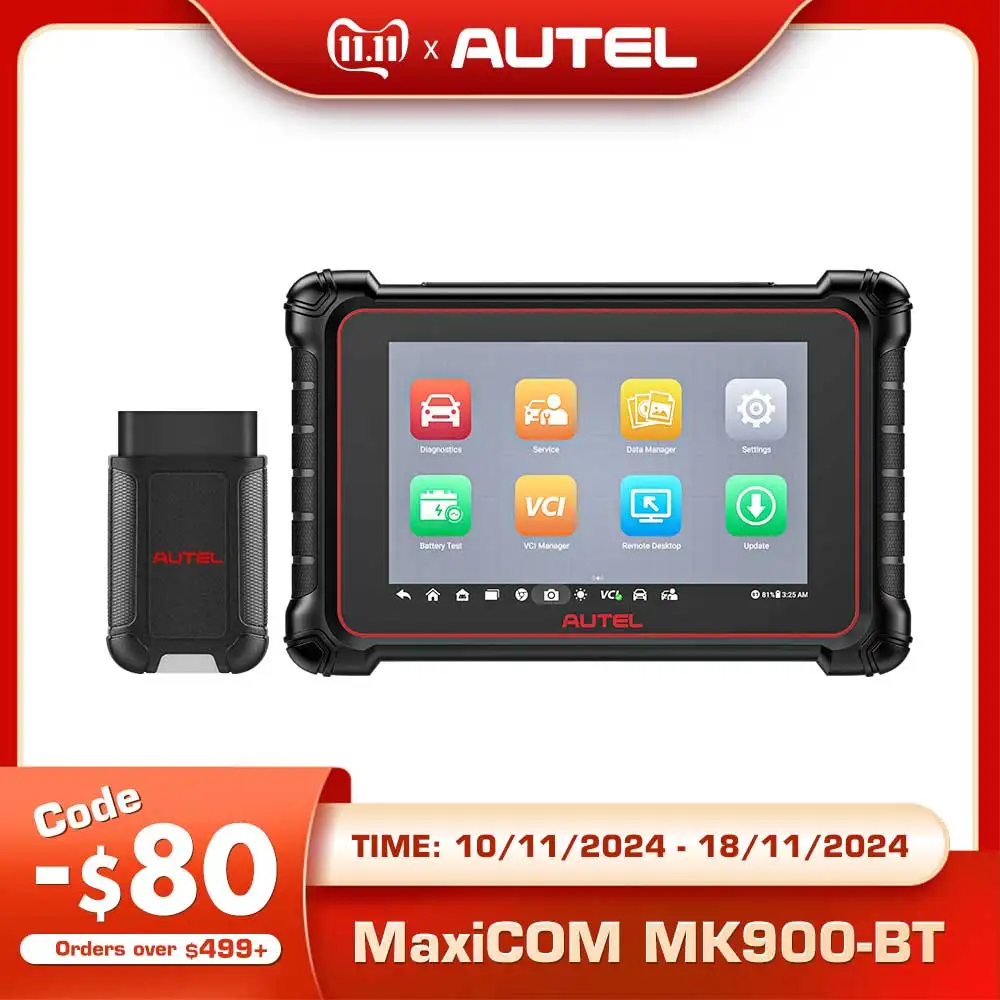 Autel MaxiCOM MK900 BT MK900BT 8-дюймовые Автомобильные диагностические инструменты 40 + услуги