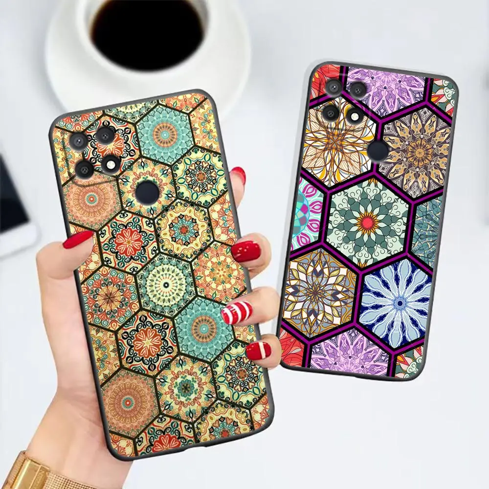 

Funda Coque Case For OPPO A15 A16 A39 A54 A71 A74 A77 A83 A92 A94 F11 F9 FIND X X2 X3 PRO Case 3D Emboss Vintage Lattice Flower