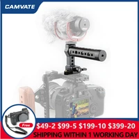 camvate generic quick release top cheese handle with nato safety rail cold shoe for dslr cameramonitor cage rig support system