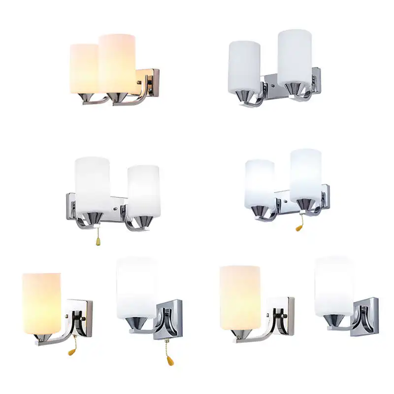 

Modern Glass Led Light Wall Sconce Lamp Lighting Fixture Indoor Bedroom Decor