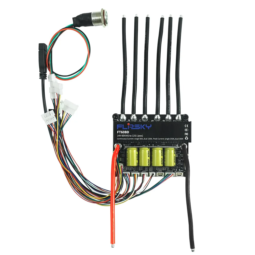 Flipsky FT60BD Dual ESC 60В 120А с радиатором | Для DIY Eboard Scooter Ebike Robotics Контроллер скорости для