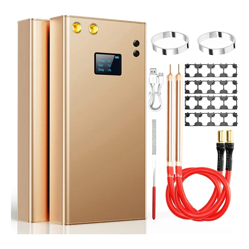 Spot Welder,80 Levels Adjust Spot Welder For 18650 Battery With LCD Screen Battery Spot Welder,Built-In 11000Mah Battery