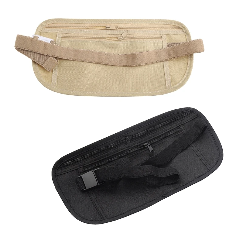 

Secure Travel Money Belt Under-cover RFID Blocking Travel Wallet Fanny Dropship