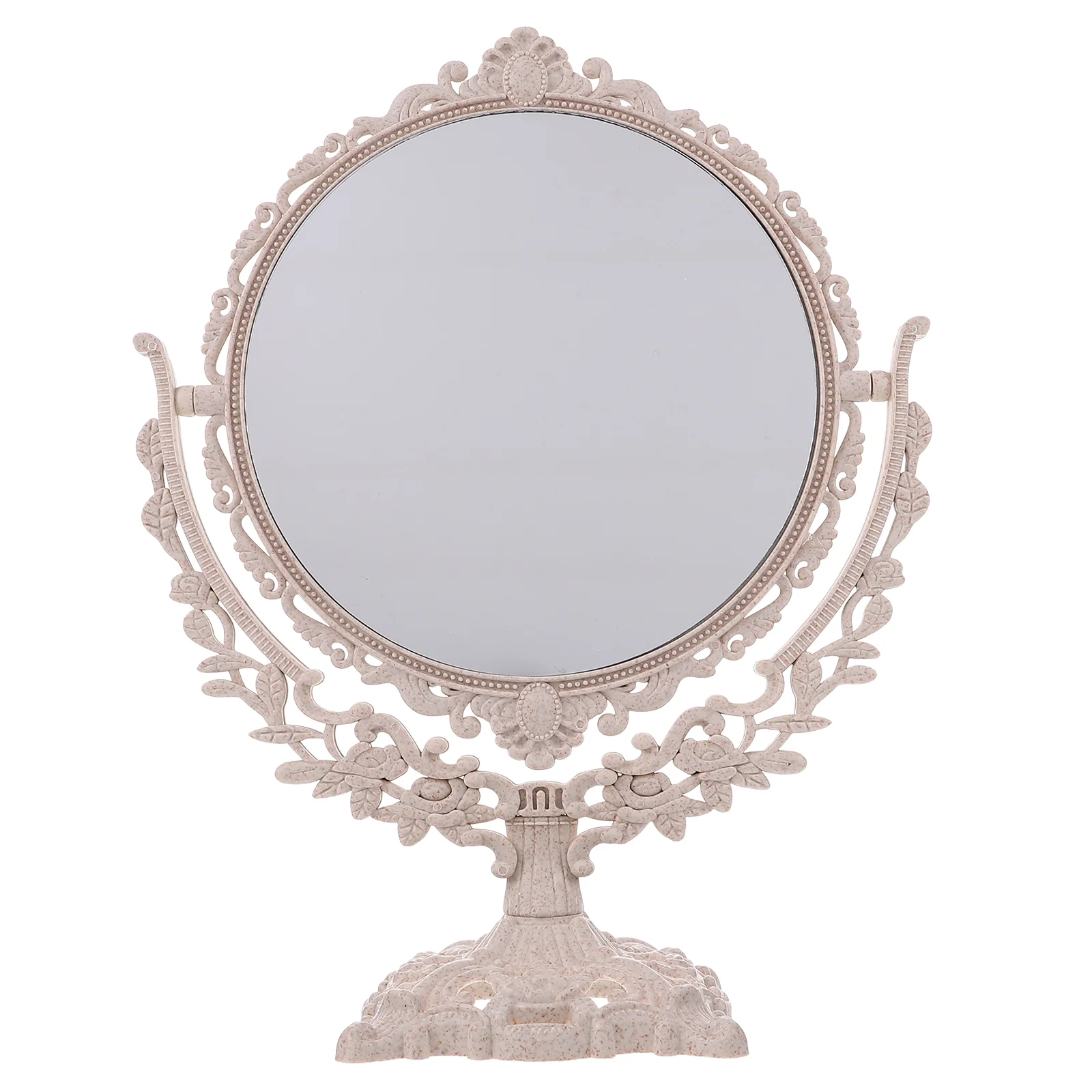 LED Makeup Mirror Decorative Mirrors Swivel Vanity Mirrors Vintage Table Mirror Vintage Desktop Mirror Rotatable Mirror