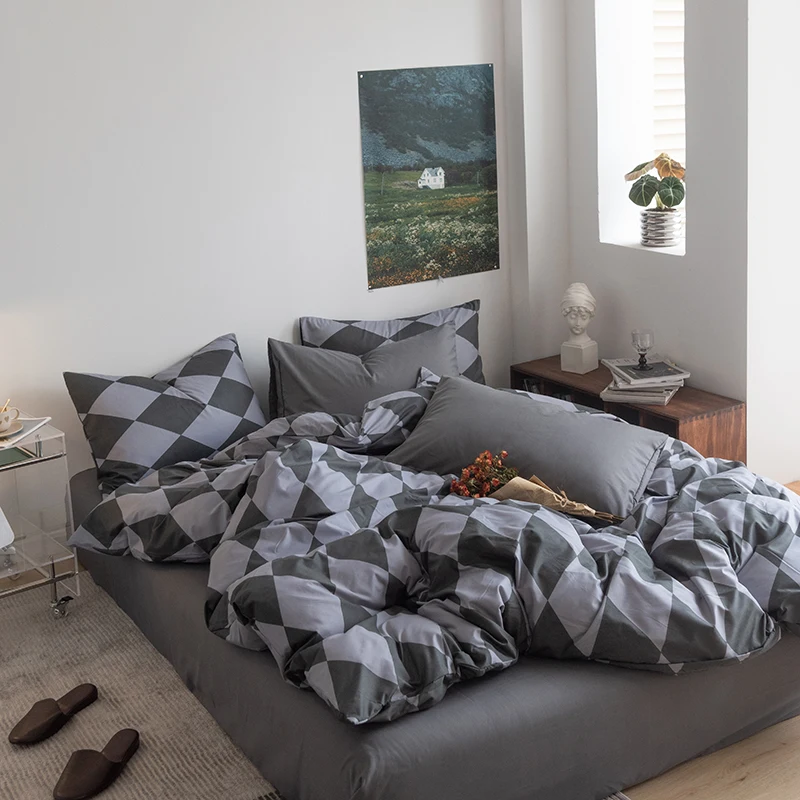 

Fashion New Products Bedding Set Skin Friendly Fabric Quilt Cover Set Single Double Queen Size High Quality Duvet Cover Set t
