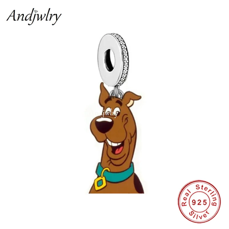 

Fit Bracelet Charms Silver 925 Original Cartoon Brown Enamel Dog Bead Bracelet&Bangle Jewelry Berloque