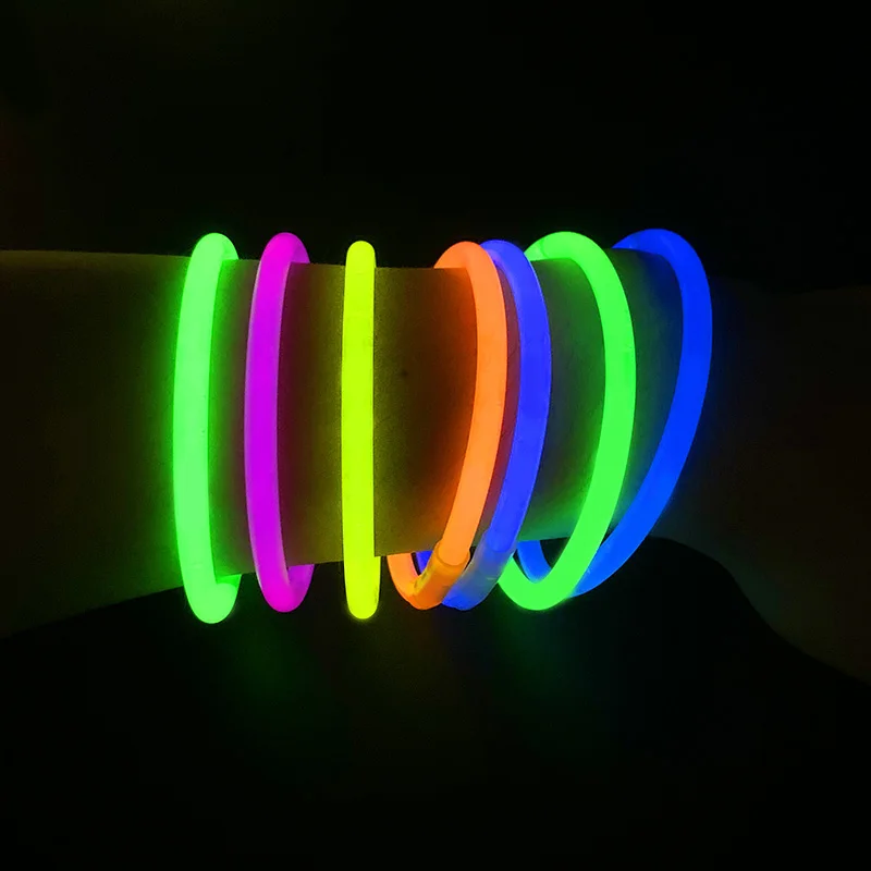

50/100pcs Fluorescence Stick Party Glow Stick Necklaces Neon Bracelets Light Decoration For Wedding Birthday Festive Suppliers