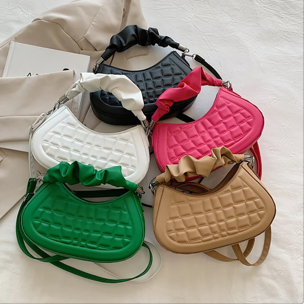 

Retro Fashion Tote Bag 2023 New Minimalist Niche Portable Shoulder Bag For Women High-end Texture Solid Color Crossbody Handbag