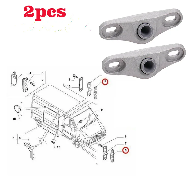 

2 шт., направляющая для раздвижных дверей Fiat Ducato 1358687080, Peugeot Boxer, Citroen Jumper 1994-2012 1358687080