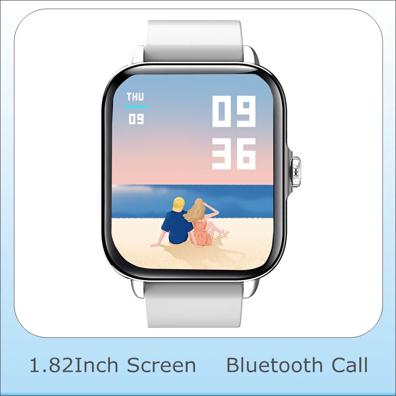 

Спортивные Смарт-часы для мужчин и женщин, сенсорный экран 1,82 дюйма, Bluetooth, функция ответа, вызова, сообщения, Push-уведомления, пульсометр, Сма...