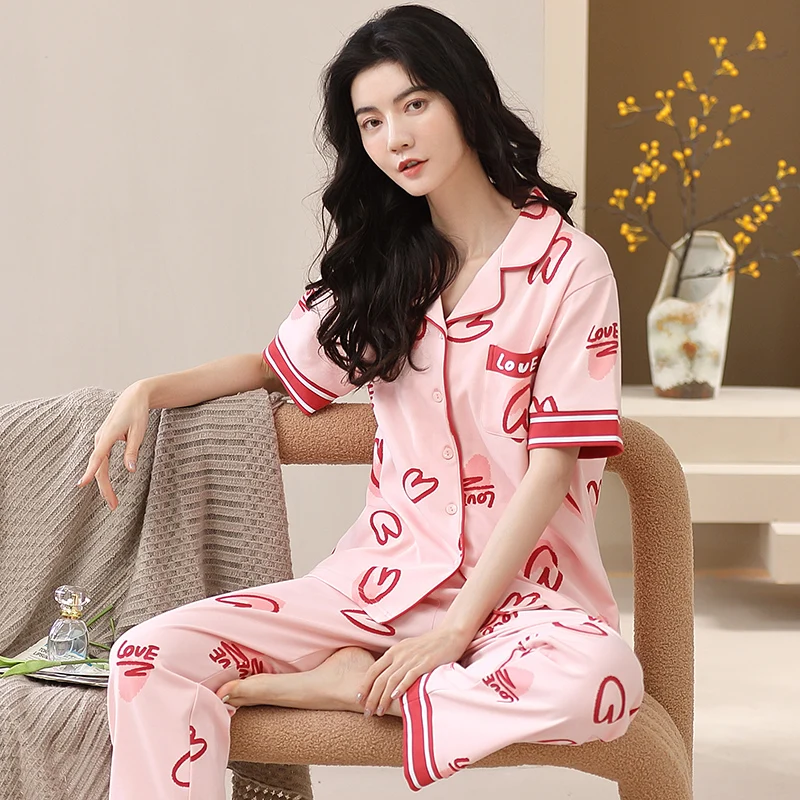 MEIJIAXIN летняя женская пижама из хлопка